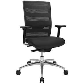 Drehstuhl Topstar Sitness Airwork SY, mit AL, alu/schwarz