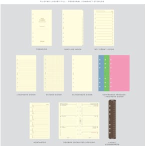 Filofax Malden Systemkalender Personal Compact Zip Ochre
