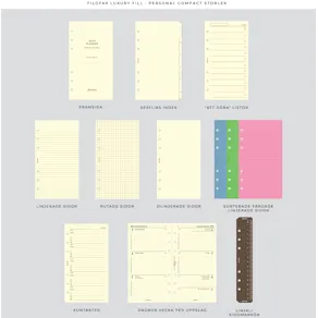 Filofax Malden Systemkalender Personal Compact Zip Ochre