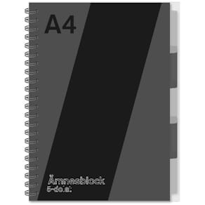 Ant.block A4 70g 120 blad med 5 avdelar