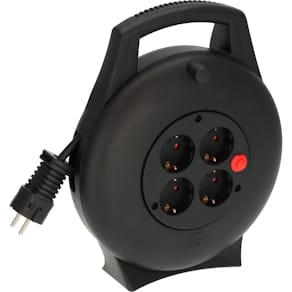 Kabeltrommel Brennenstuhl Vario Line VL2X, 4-fach, 10 m, schwarz