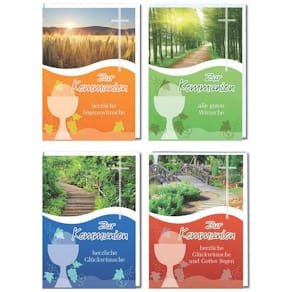 Kommunionskarte, sortiert