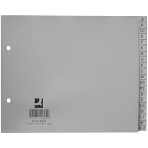 Register Q-CONNECT, für A4, A–Z, 1/2 Höhe