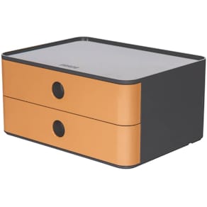 Schubladenbox HAN Allison, 2 Schubladen, grau/caramel-braun