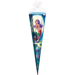 Schultüte ROTH Magische Meerjungfrau, 85 cm, eckig, mit Tüll