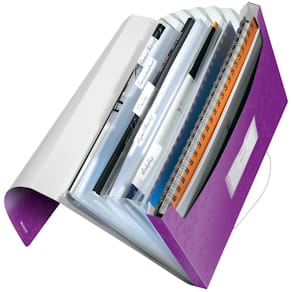 Fächertasche Leitz WOW, A4, violett, 6 Fächer