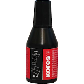 Stempelfarbe Kores, 28 ml, schwarz