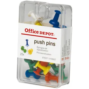 Kartnålar Push-pin sort.f 25/f