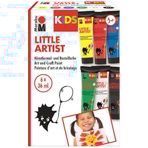 Bastelfarbe Marabu KiDS Little Artist, 6 St., sortiert