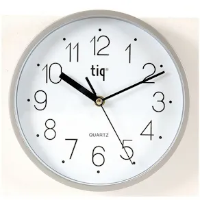 Väggklocka Tiq Silver, glaslins, Ø 22,5cm 