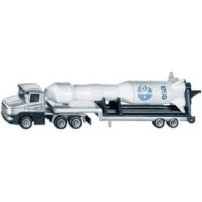 Modellfahrzeug Siku Tieflader mit Rakete