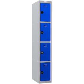 Garderobenschrank Phoenix Safe PL1430GBC, 4 Fächer, grau/blau