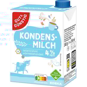 Kondensmilch Gut & Günstig, 4 % Fett, 340g