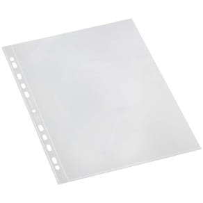 Plastlomme Bantex A4 topåbning, klar PP 0,06 mm, 100 stk