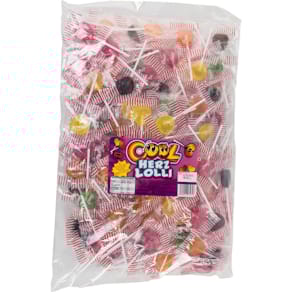 Lutscher Cool Herz, 200 x 5 g, sortiert