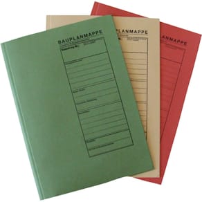Bauplanhefter RNK, sortiert, DIN B4, 3 Stück