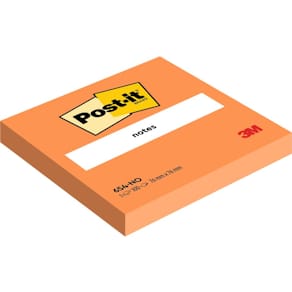Haftnotizblock Post-it Neon Notes, 76 x 76 mm, neonorange, 100 Bl