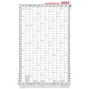 Wandkalender GÜSS, Hochformat, Versandrohr, 60 x 100 cm