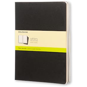 Cahier Journal Olinjerad XL Svart 3-Pack