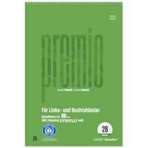 Spiralblock Staufen Premio, A4, 80 Blatt, L28, 5 mm kariert