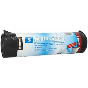 Müllsäcke STARPAK LDPE, 240 l, 5 Stück, schwarz