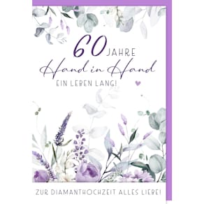 Hochzeitskarte BRAUN + COMPANY Diamantene Hochzeit