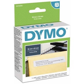 Etiketter DYMO LabelWriter 19x51 mm hvid, 500/rulle