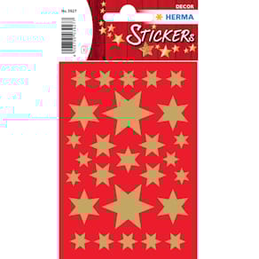 Schmucketikett HERMA, Stern, gold, 3 Blatt
