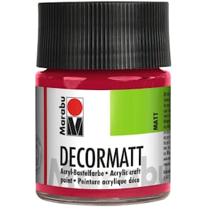 Acrylfarbe Marabu Decormatt, karminrot, 50 ml
