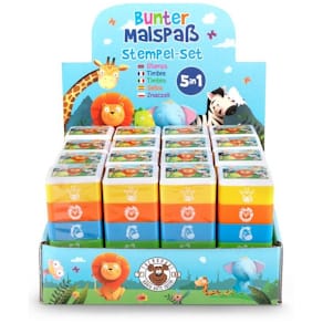 Stempelset TRENDHAUS Tiermotive, 5 Farben, selbstfärbend