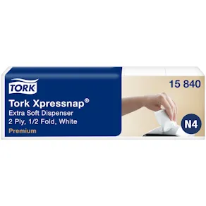 Servett för TORK dispenser Xpressnap N4, 2-lag, vit, 500/FP