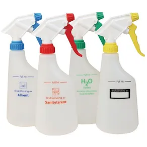 Sprayflaska tom Brukslösning gul 600ml