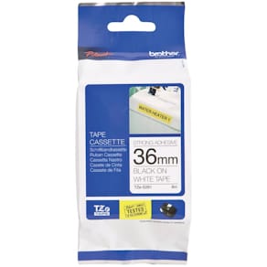 Schriftband Brother, 36 mm x 8 m, schwarz auf weiß