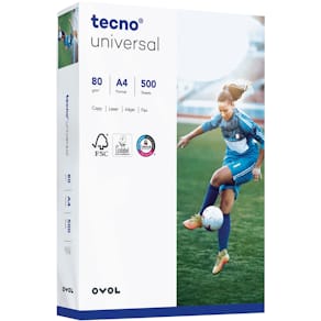 Kopierpapier Tecno Universal A4 80 g/m² 2-f. gelocht 500 Bl. weiß