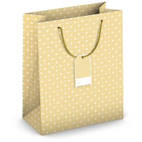 Geschenktragetasche Weihnachts-Goldmuster, matt, 267x137x330 mm, 