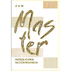 Karte Noname Masterkarte, geprägt, bunt, mit Briefumschlag