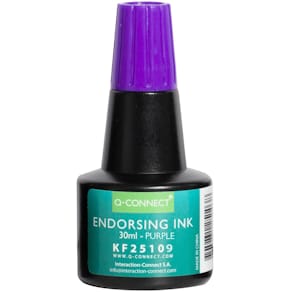 Stempelinkt Q-CONNECT, flesje van 28 ml, violet