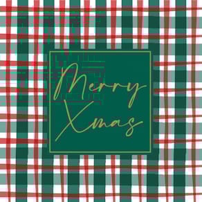 Zelltuchserviette PAPER+DESIGN, 33 x 33 cm Karo (Weihnachten)