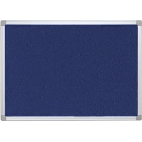 Textielbord Q-CONNECT, aluminium frame, 60 x 45 cm, blauw