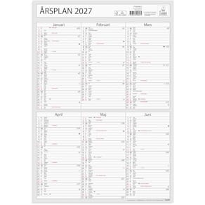 Burde Väggkalender Årsplan 2027