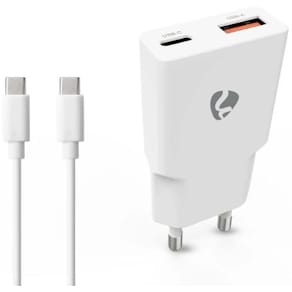Laddare vägg NEDIS GaN 2xUSB-A/C 1m vit