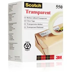 Kontorstejp Scotch 550 Transparent STOR, 19mm x 66m