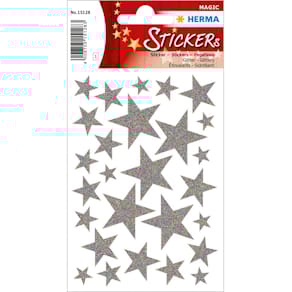 Sticker HERMA MAGIC Sterne, silber, 1 Blatt