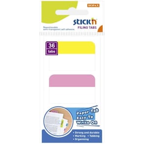 Selvklæbende notes BNT Stick'n 28x45 mm, 3 farver, 36 stk