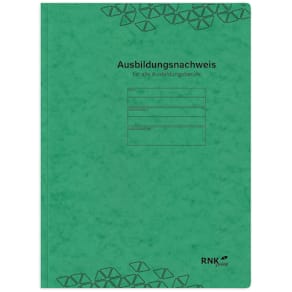 Ausbildungsnachweis RNK, 31x23 cm, leer, grün