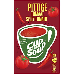 Instantsoep Knorr Cup-a-Soup, pittige tomaat, pak van 21 zakjes