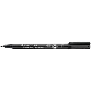 OH-Penna Staedtler Lumocolor Svart, fine, permanent, 10st