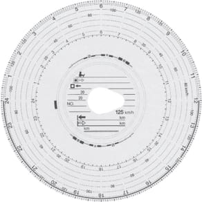 Diagrammscheibe RNK 125 km/h Automatik, 100 Stück