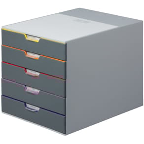Schubladenbox Durable VARICOLOR 5, A4, grau
