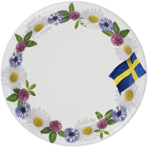 Tallrik blommor 23cm FSC 8/fp